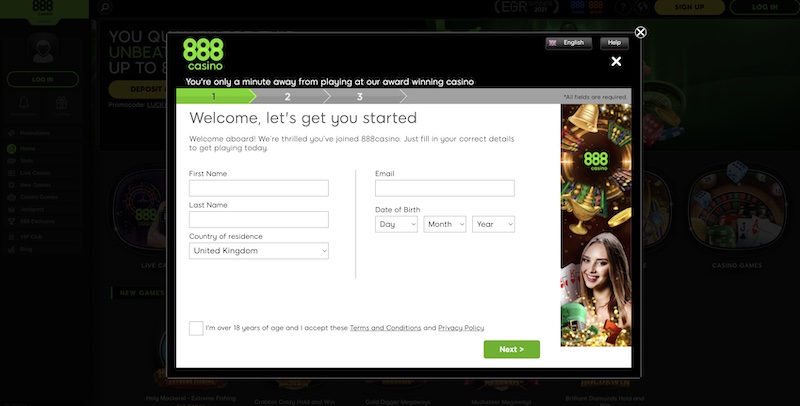 888 Casino Sign Up