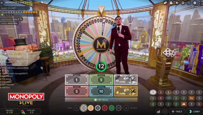 Monopoly Live Game Screen